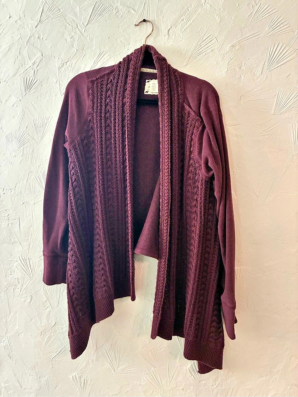 Boden Women's Cable Knit Cardigan in Purple
